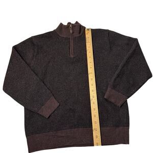 Pendleton Quarter Zip Wool Sweater Brown Mens Medium Merino Wool